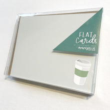 Load image into Gallery viewer, flat note card set coffee cup (8 cards + envelopes)