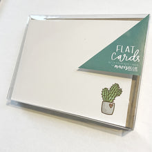 Load image into Gallery viewer, flat note card set cactus (8 cards + envelopes)