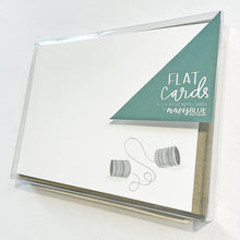 Load image into Gallery viewer, flat note card set tin cans (8 cards + envelopes)