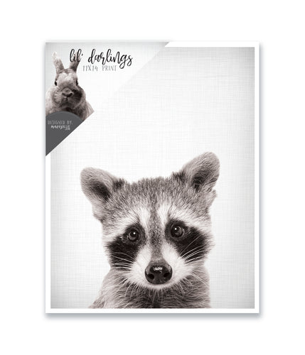 lil' darling raccoon print