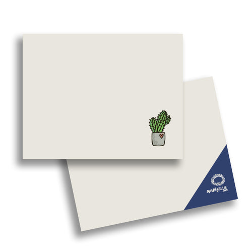 flat note card set cactus (8 cards + envelopes)