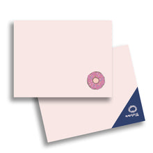 Load image into Gallery viewer, flat note card set donut (8 cards + envelopes)