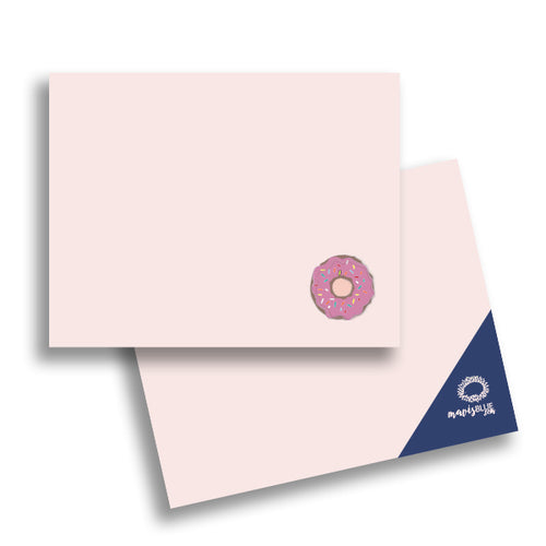 flat note card set donut (8 cards + envelopes)