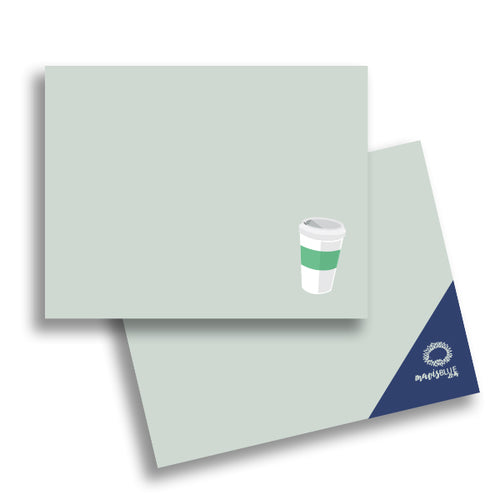 flat note card set coffee cup (8 cards + envelopes)