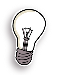 light bulb sticker