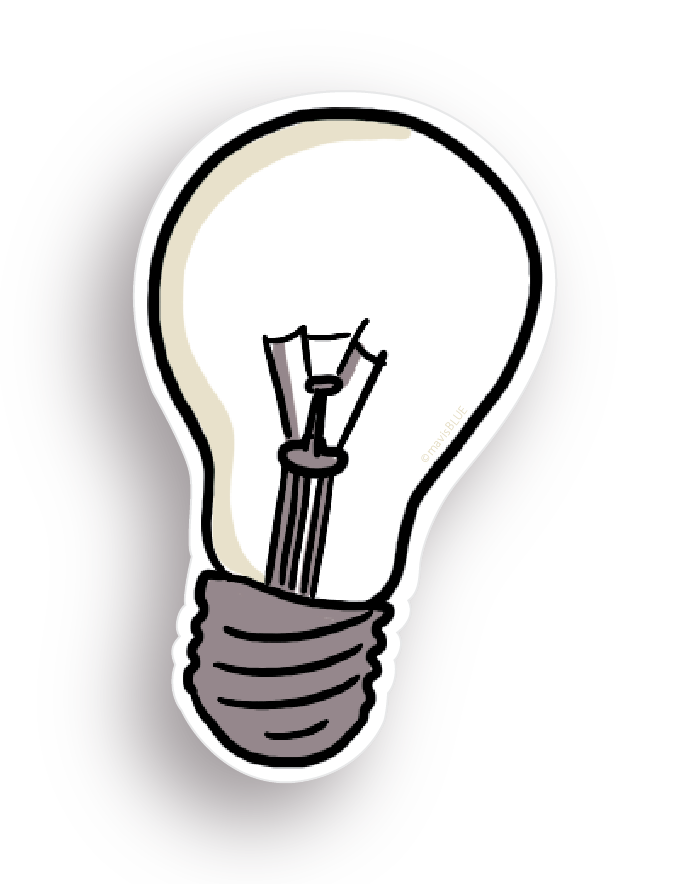 light bulb sticker