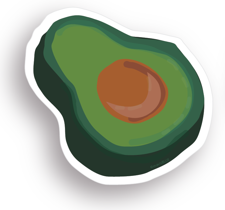 avocado sticker