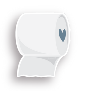 toilet paper sticker