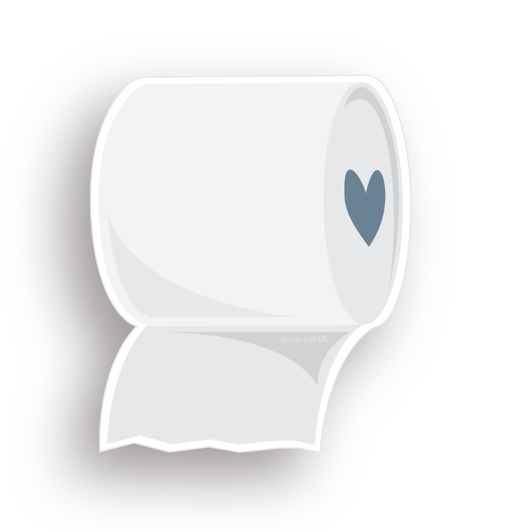 toilet paper sticker