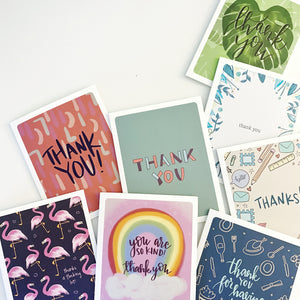 thank you card set